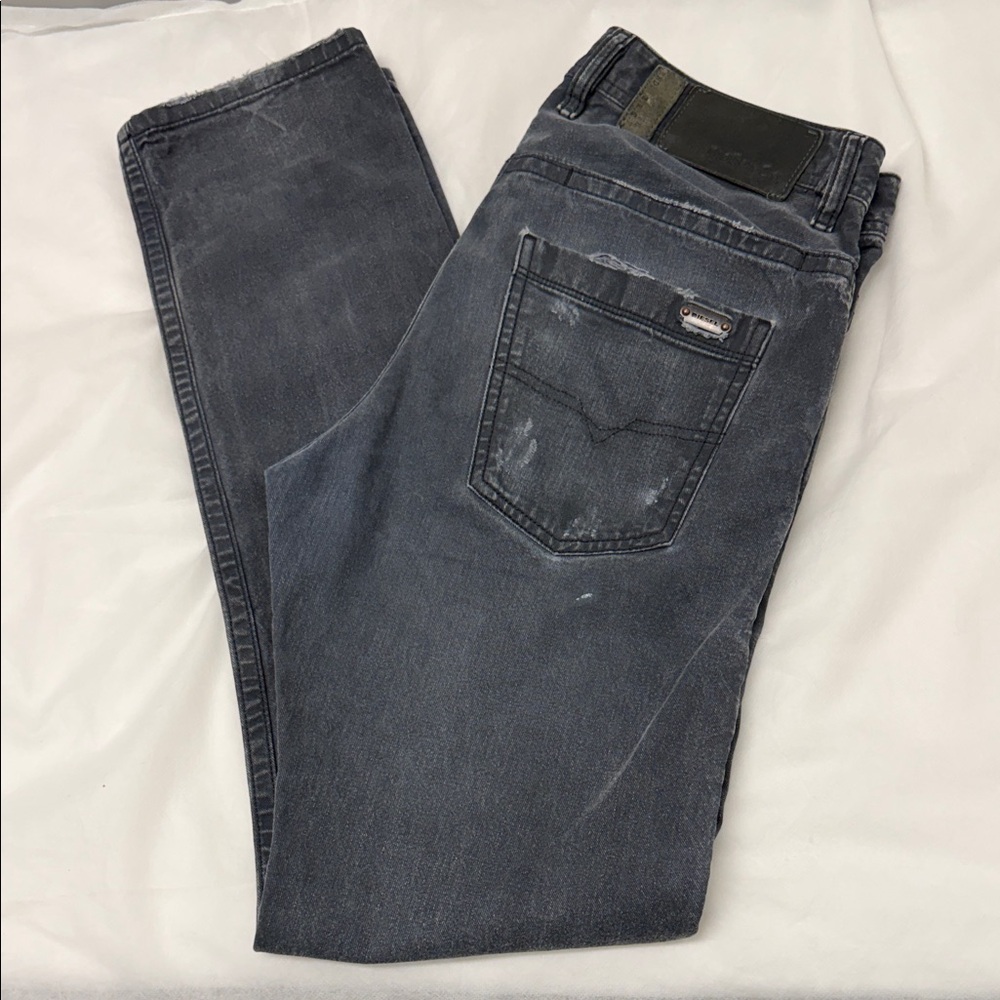 Diesel Slim Men's Washed Black Jeans